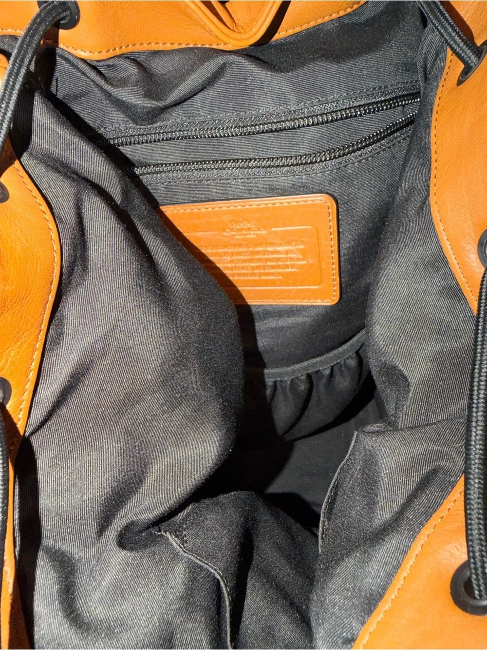 Coach Men's Brown Leather Backpack - Classic Casual Daypack